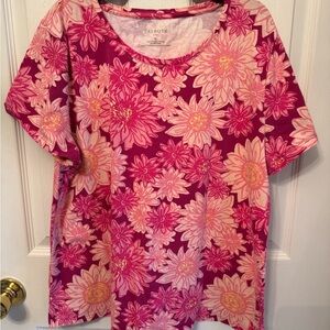 Talbots Pink Boxy Short Sleeve T-Shirt XL